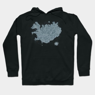 Iceland Map with Icelandic Words! Hoodie